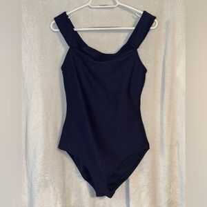 Old Navy size large tall navy off the shoulder one piece swimsuit